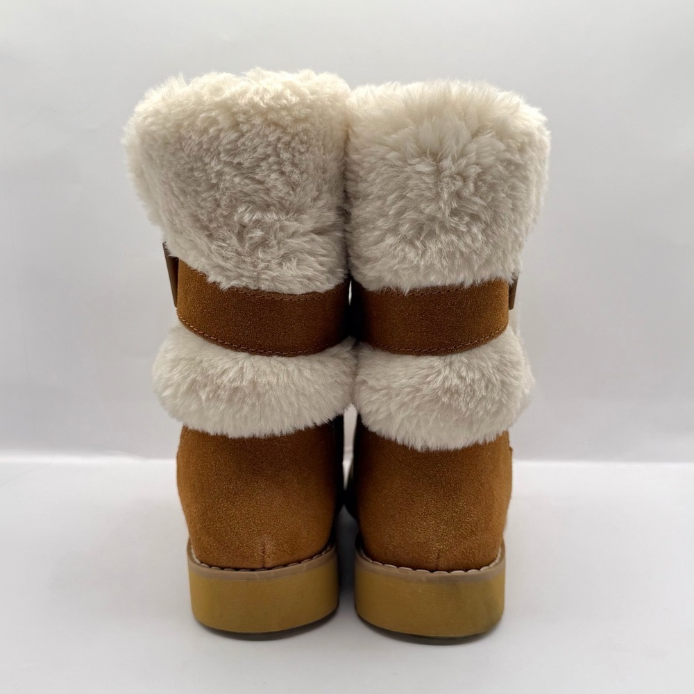 NEW Lands' End Suede
Winter Boots Faux Fur Sherpa
Buckle Trim Size 6B Snowdrift - Picture 7 of 8